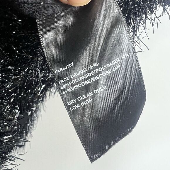 Lafayette 148 NY Black Averie Fringe Sequin Tank Top Sz XS Bling Party Camisole - Picture 2 of 14